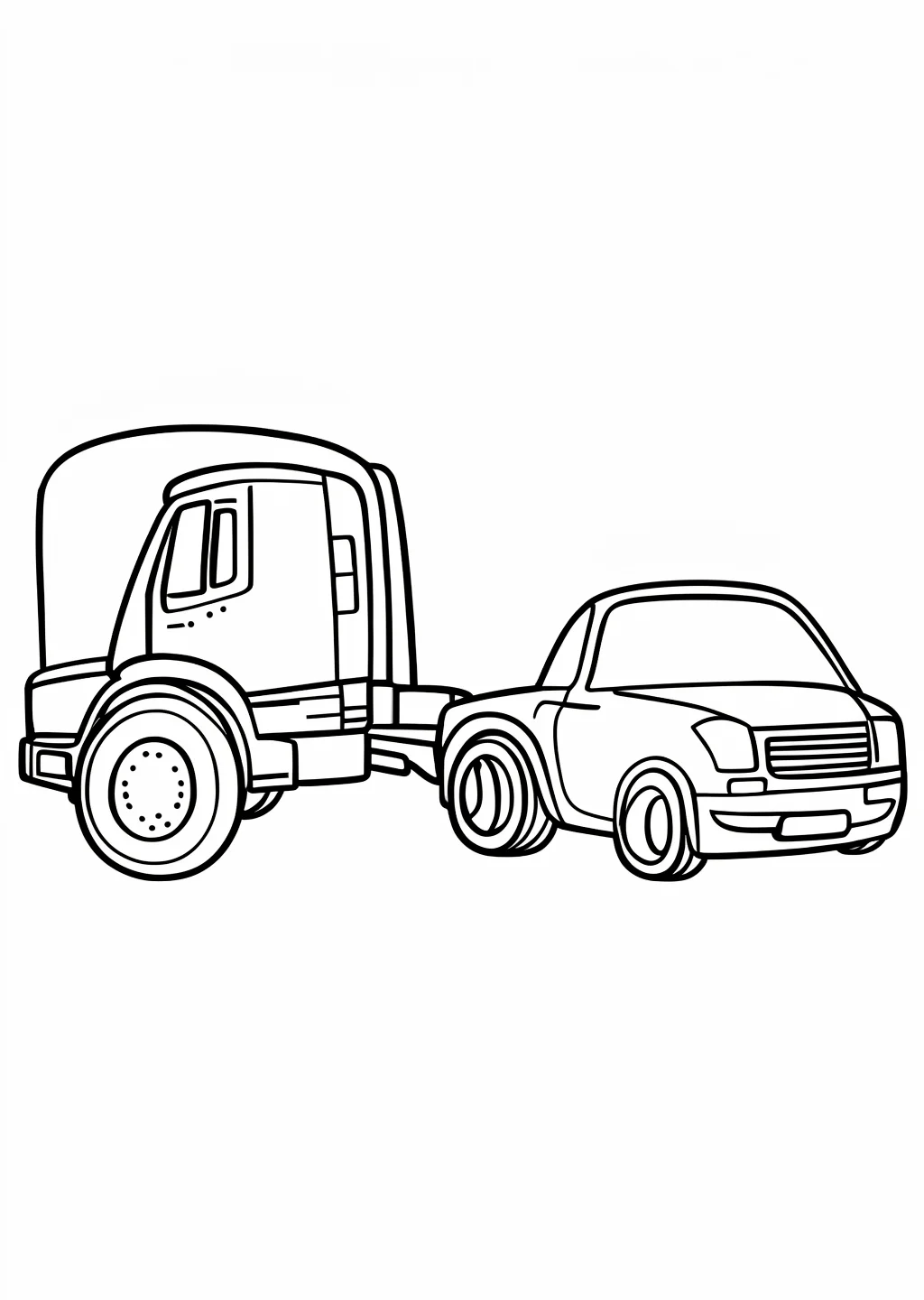 Abschleppwagen Coloring Page