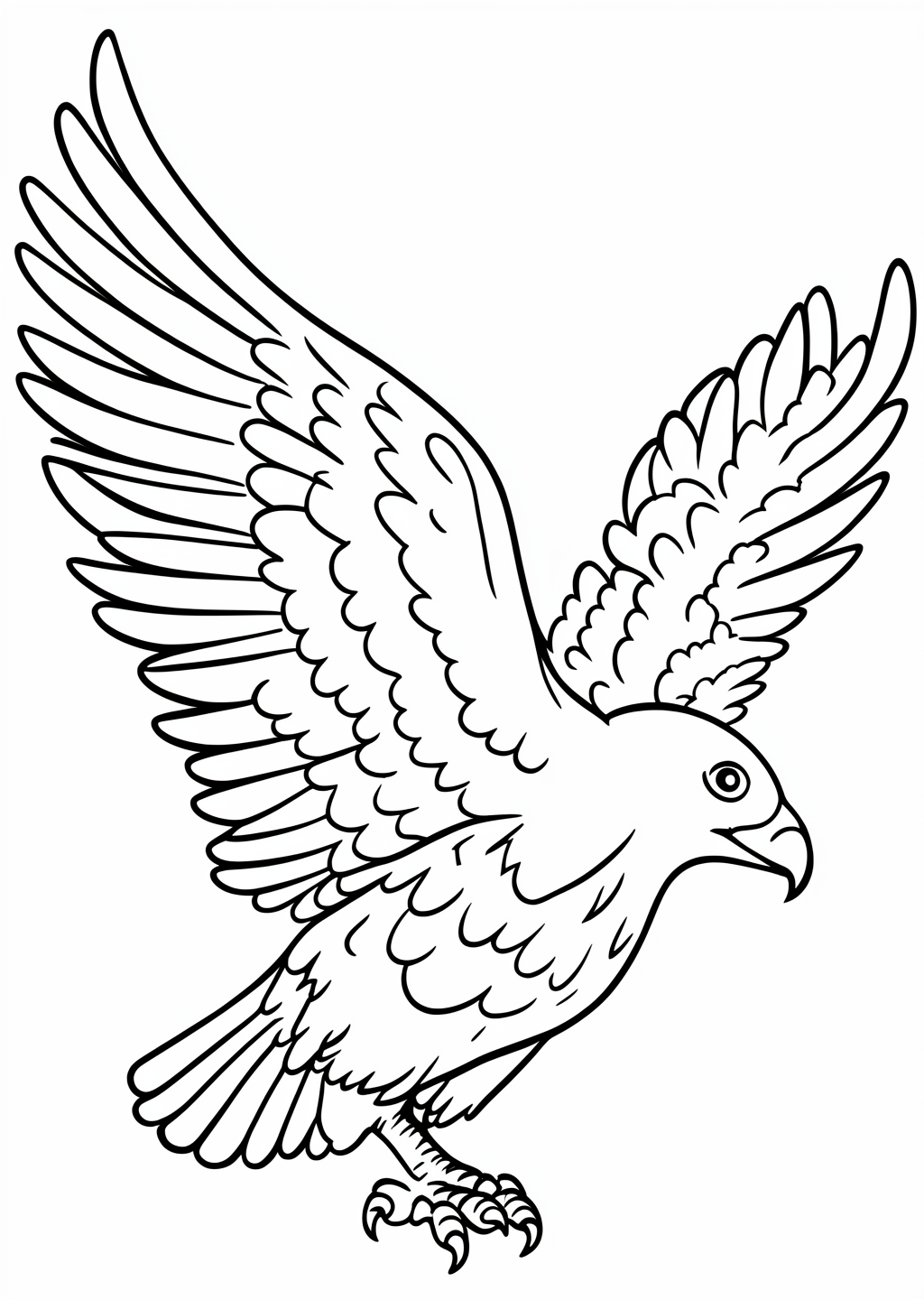 Eagle Coloring Page – line art