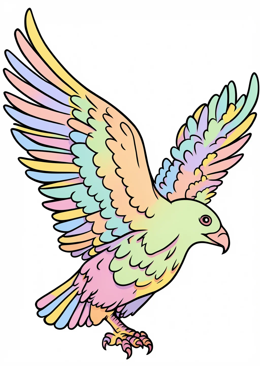 Eagle Coloring Page – colored example