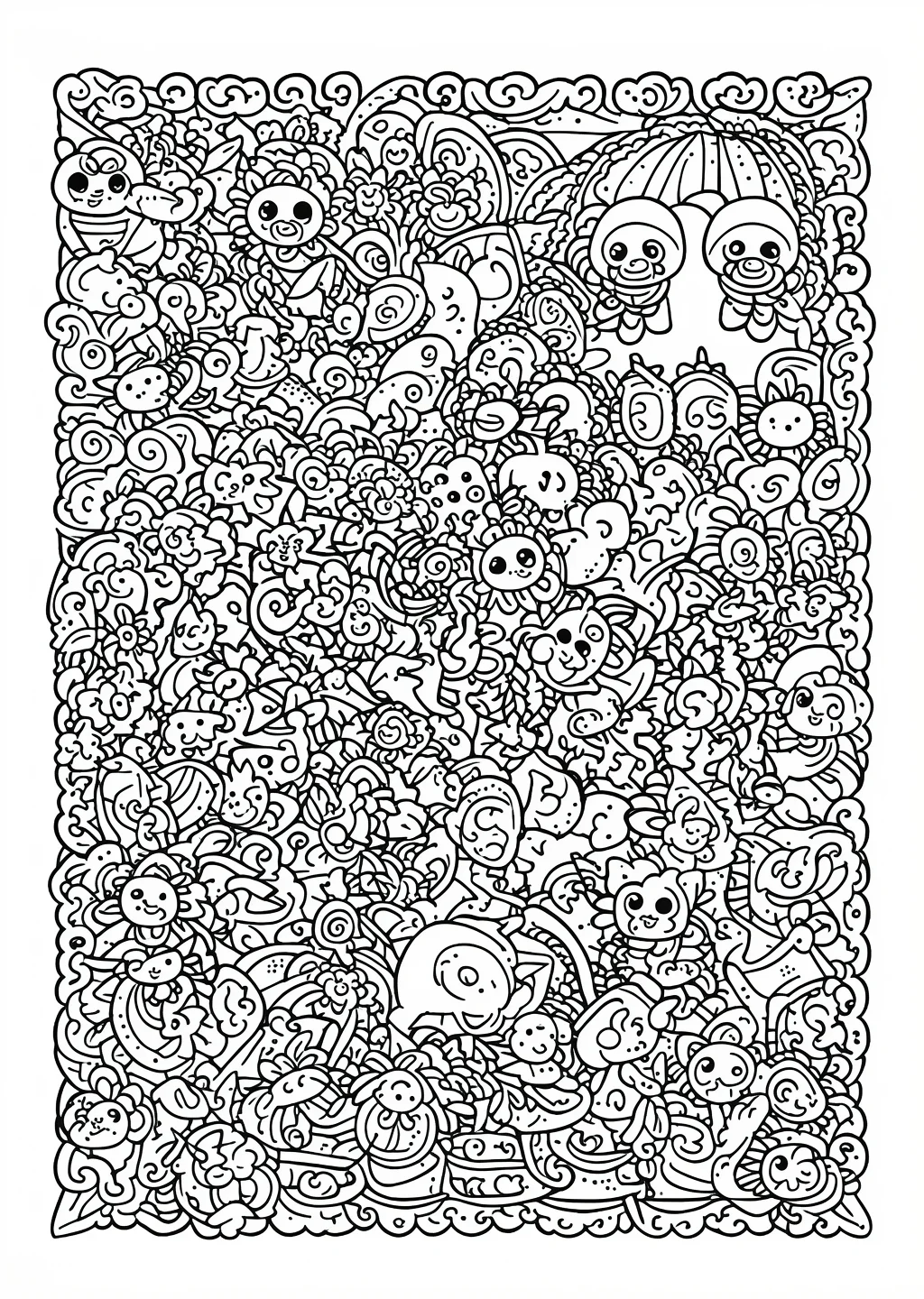 Advent Calendar Coloring Page