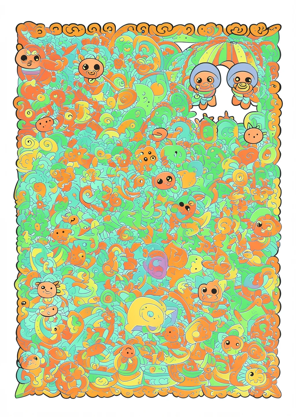 Advent Calendar Coloring Page – colored example