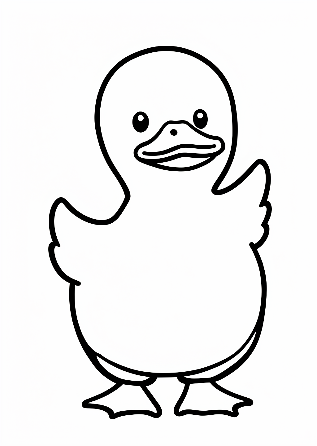 Duck Coloring Page – line art