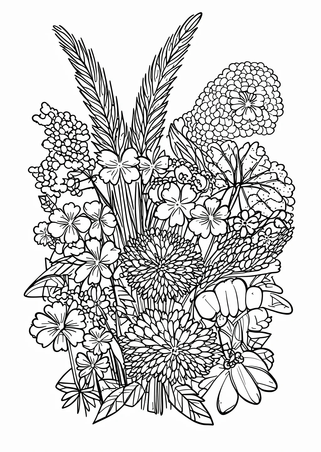 Autumn Herbs Coloring Page