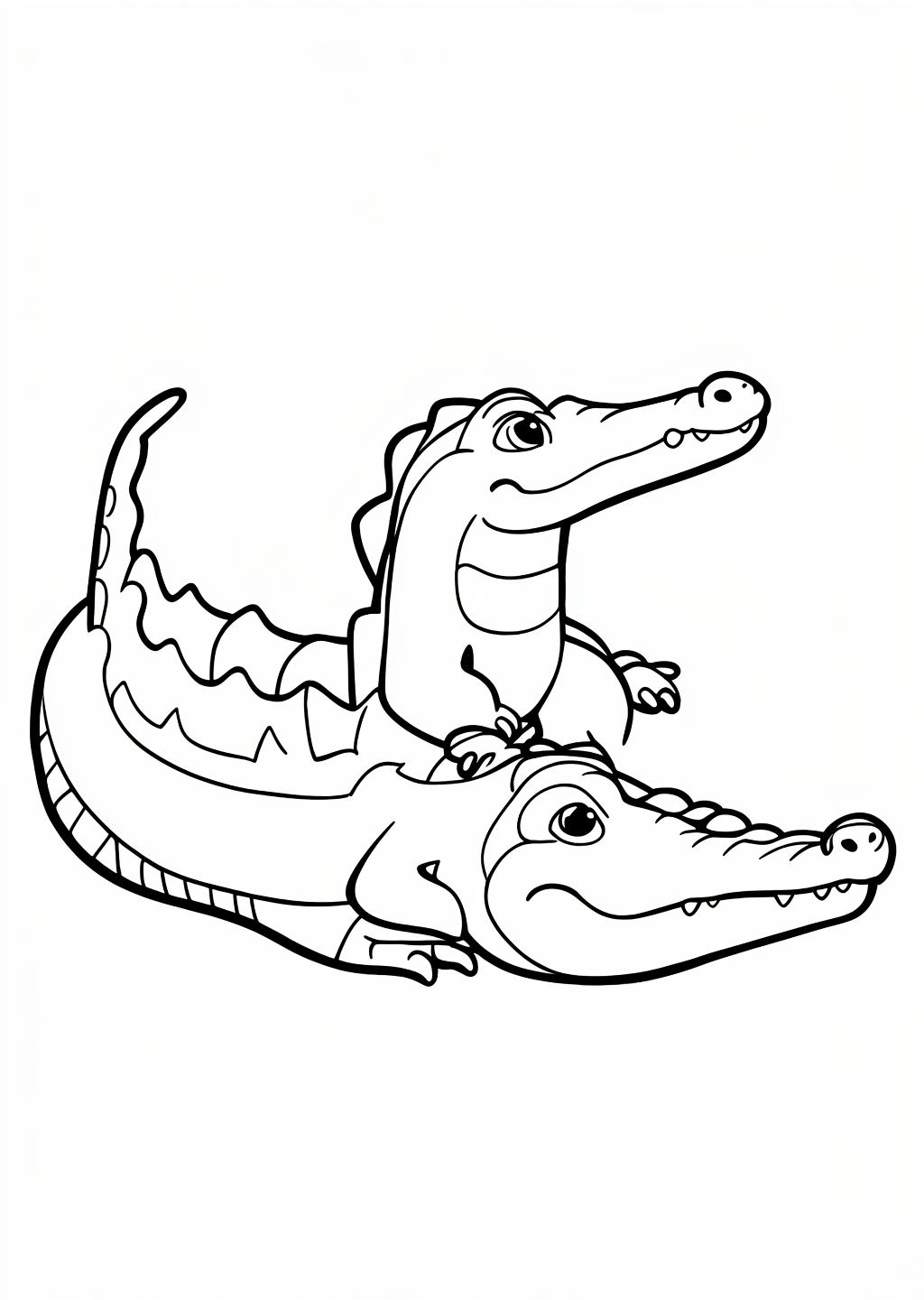 Alligator Coloring Page – line art