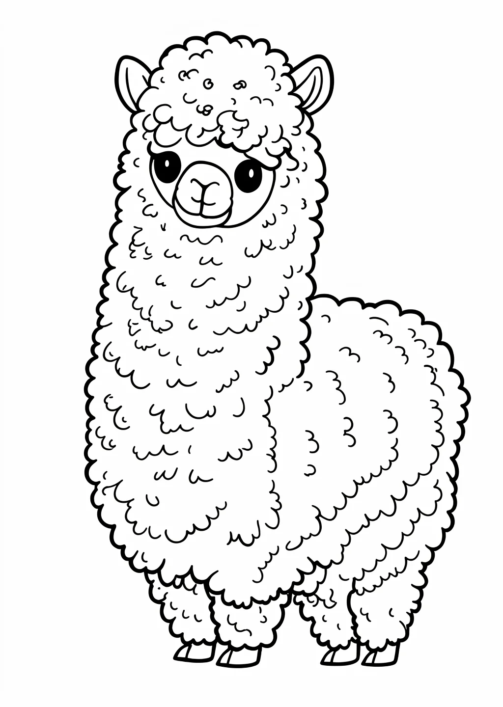 Alpaca Coloring Page