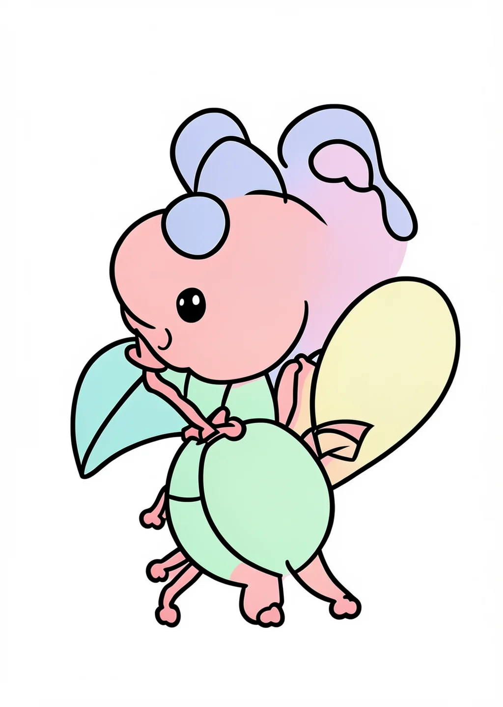 Ant Coloring Page – colored example