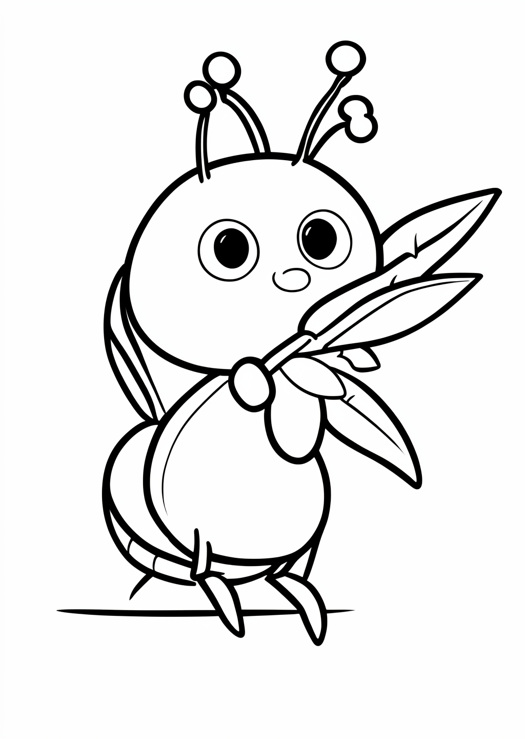 Ant Line Coloring Page – line art