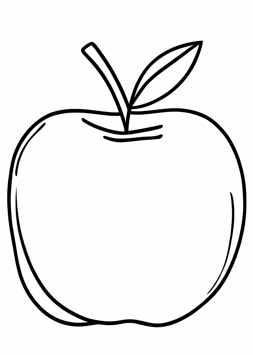 Apple Leaf Coloring Page – line art