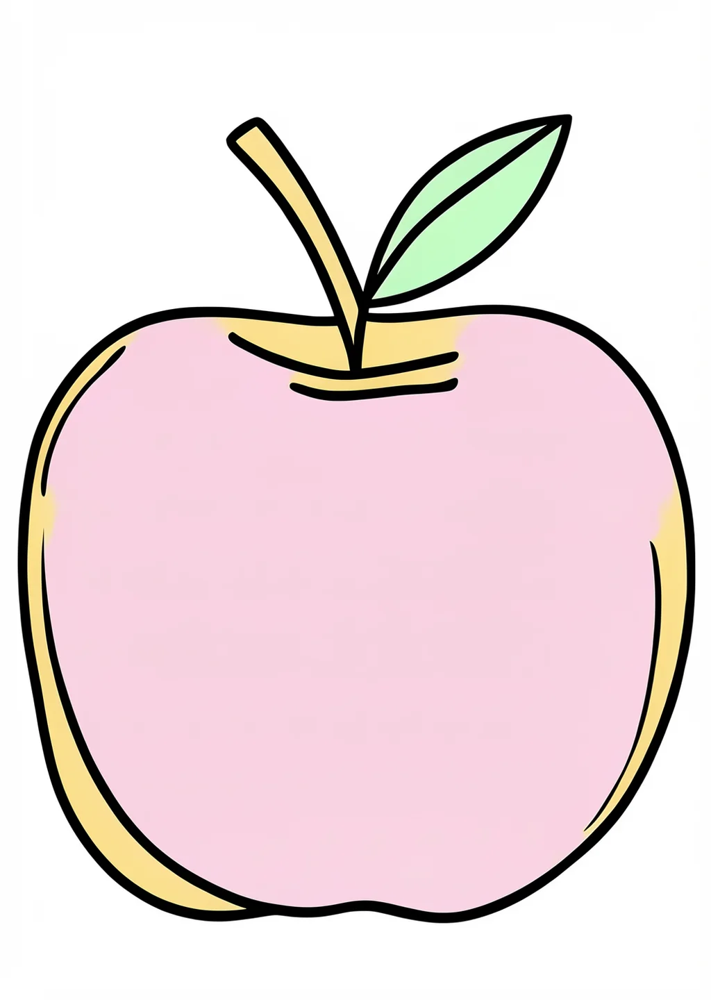 Apple Leaf Coloring Page – colored example