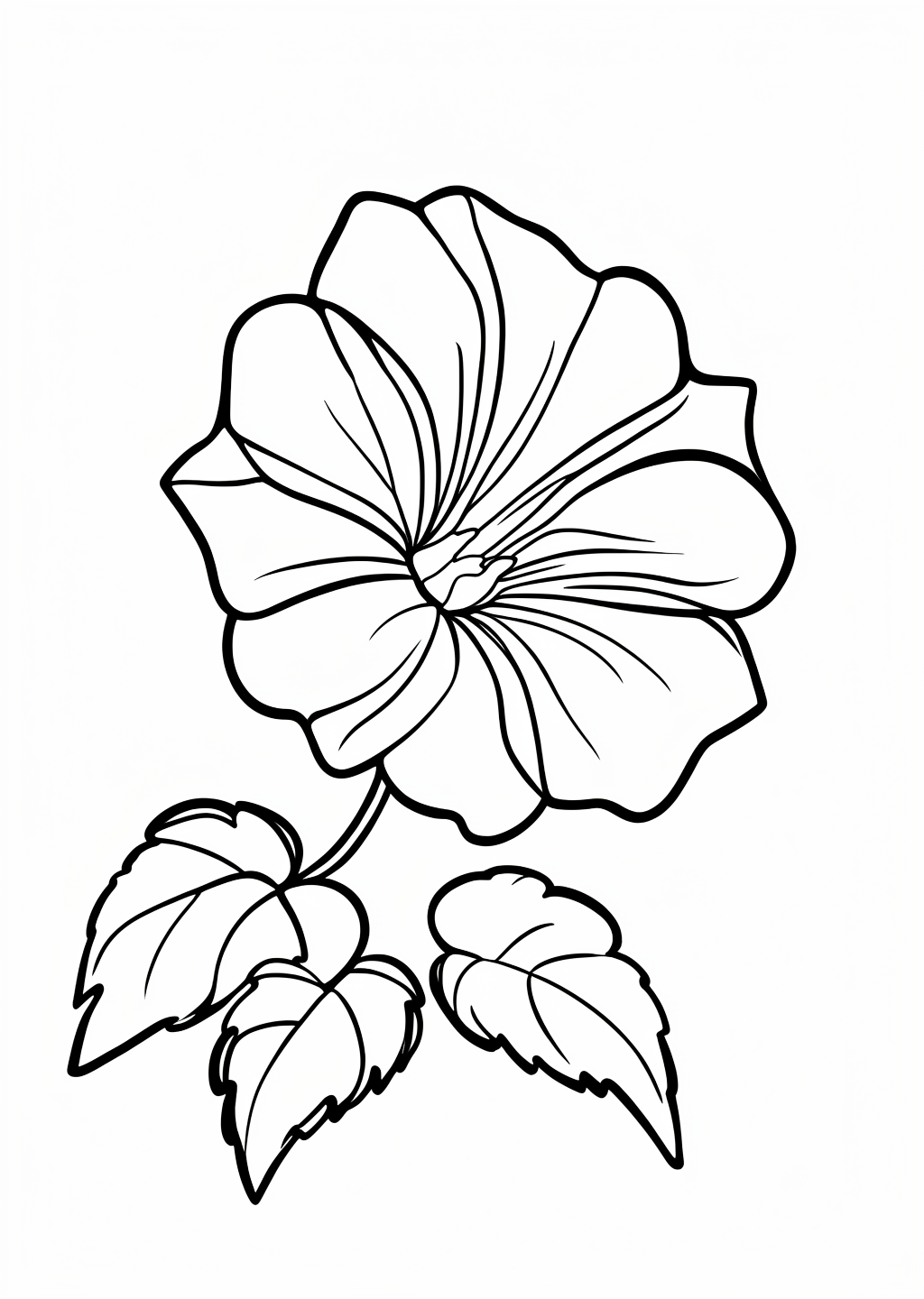 Morning Glory Coloring Page – line art