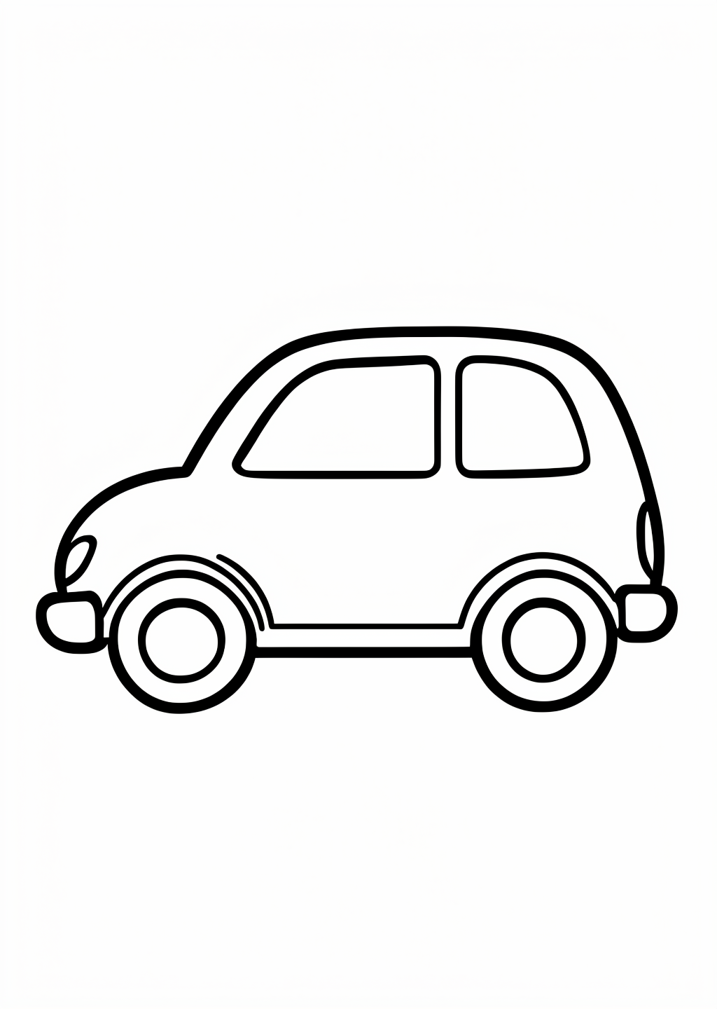 Car Coloring Page – line art