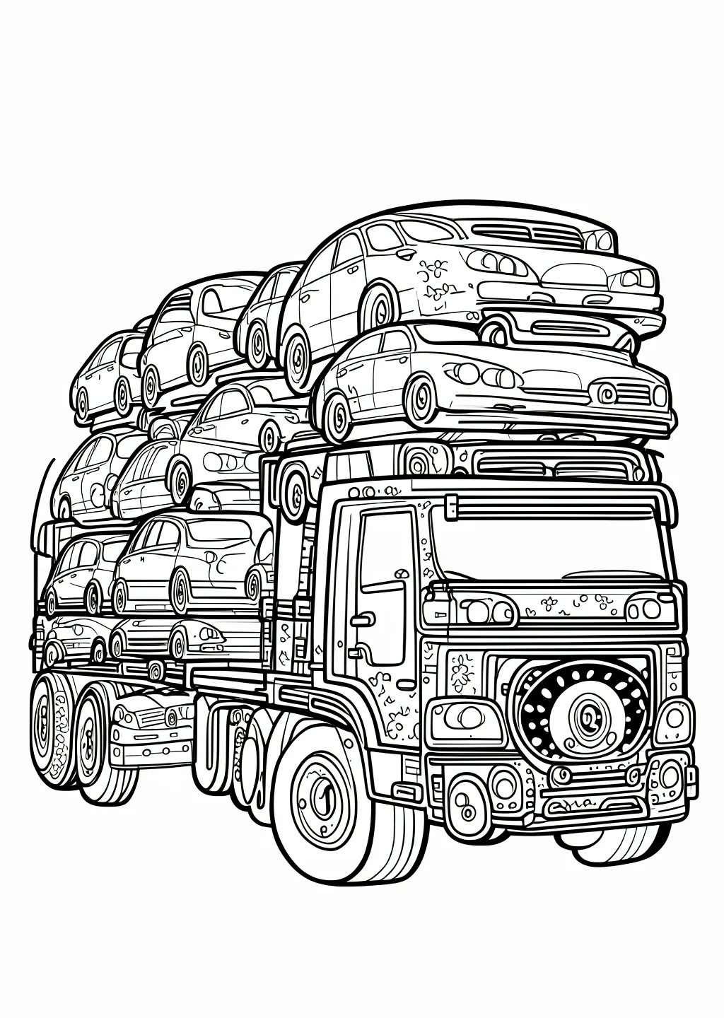 Autotransporter Coloring Page