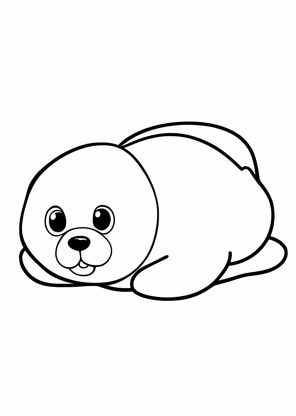 Seal Coloring Page – line art