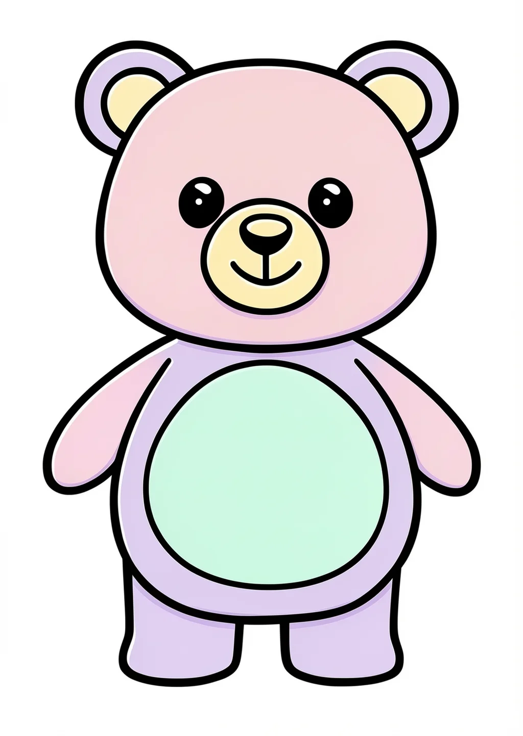Bear Coloring Page – colored example