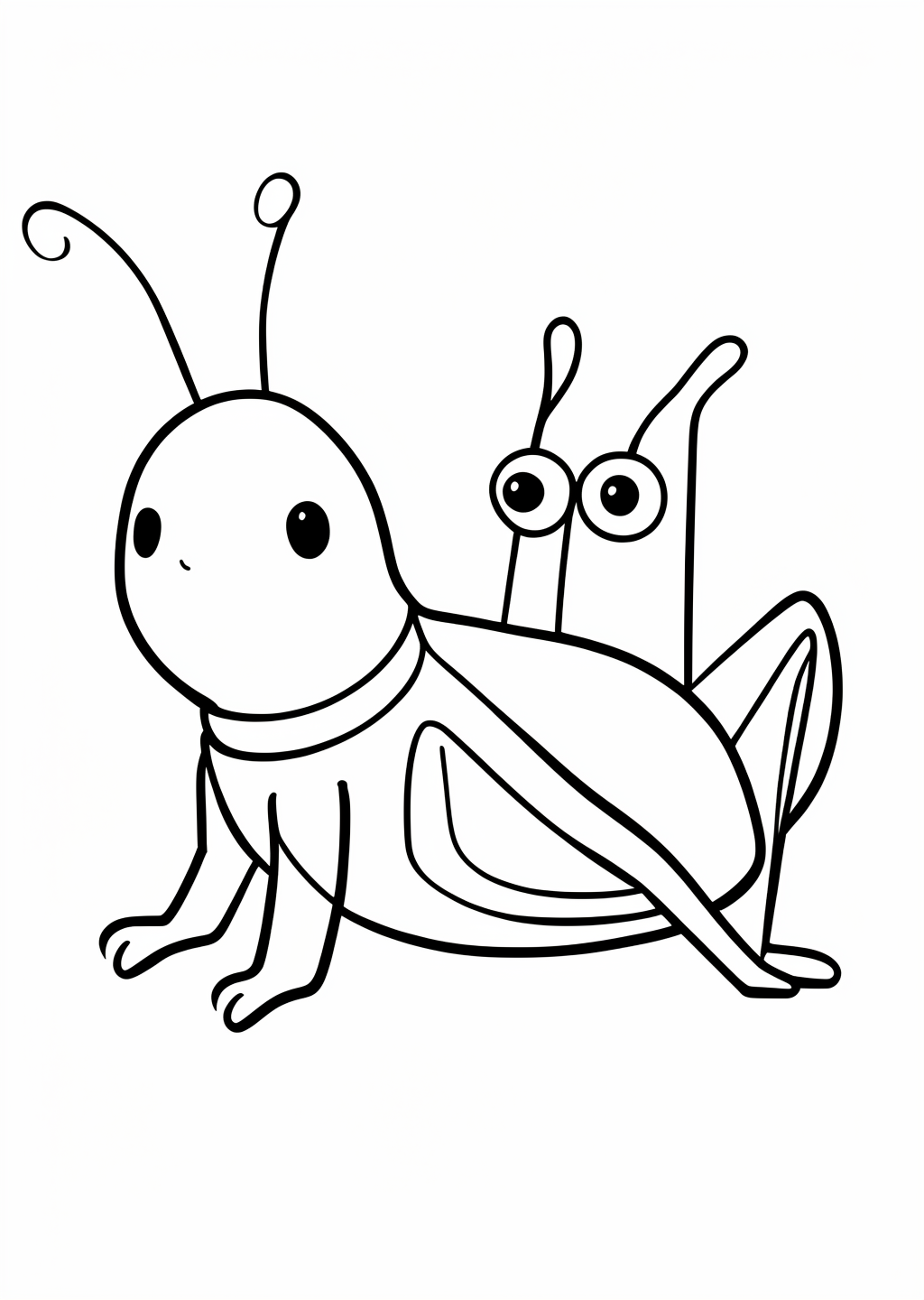 Grasshopper Coloring Page – line art