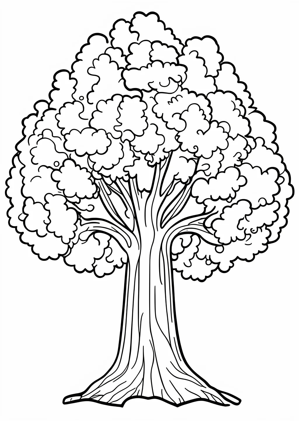 Oak Tree Coloring Page