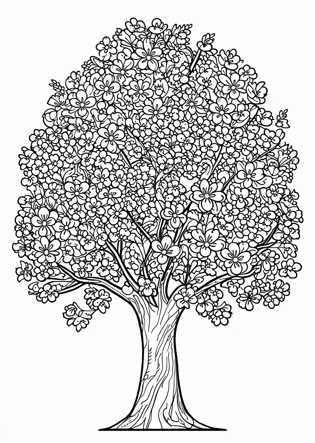 Cherry Tree Coloring Page