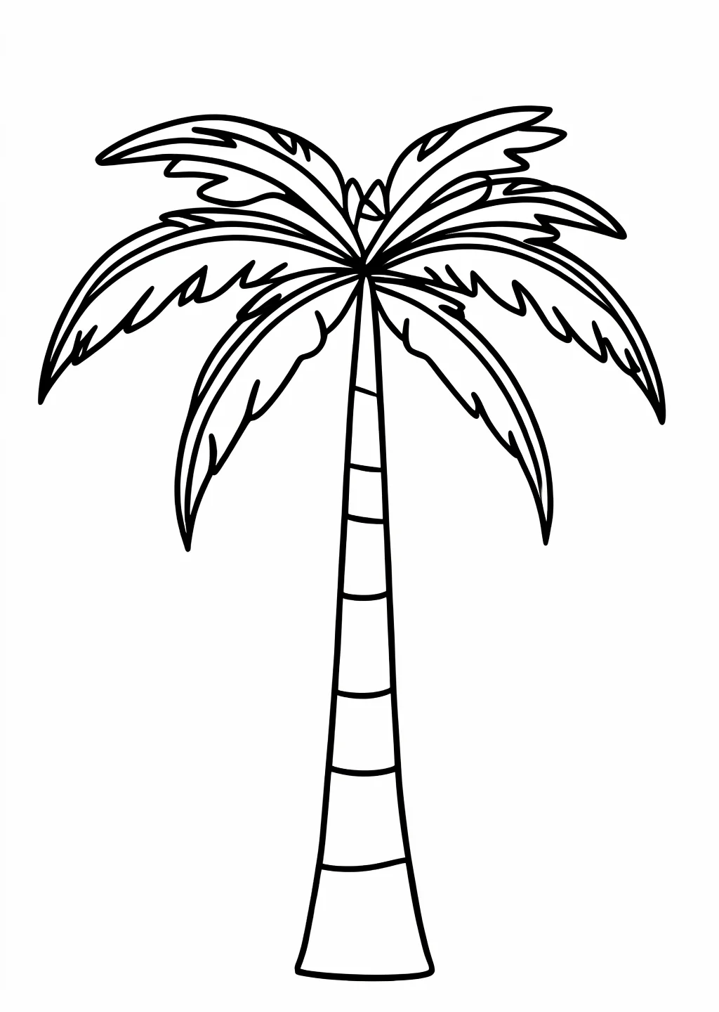 Palm Tree Coloring Page