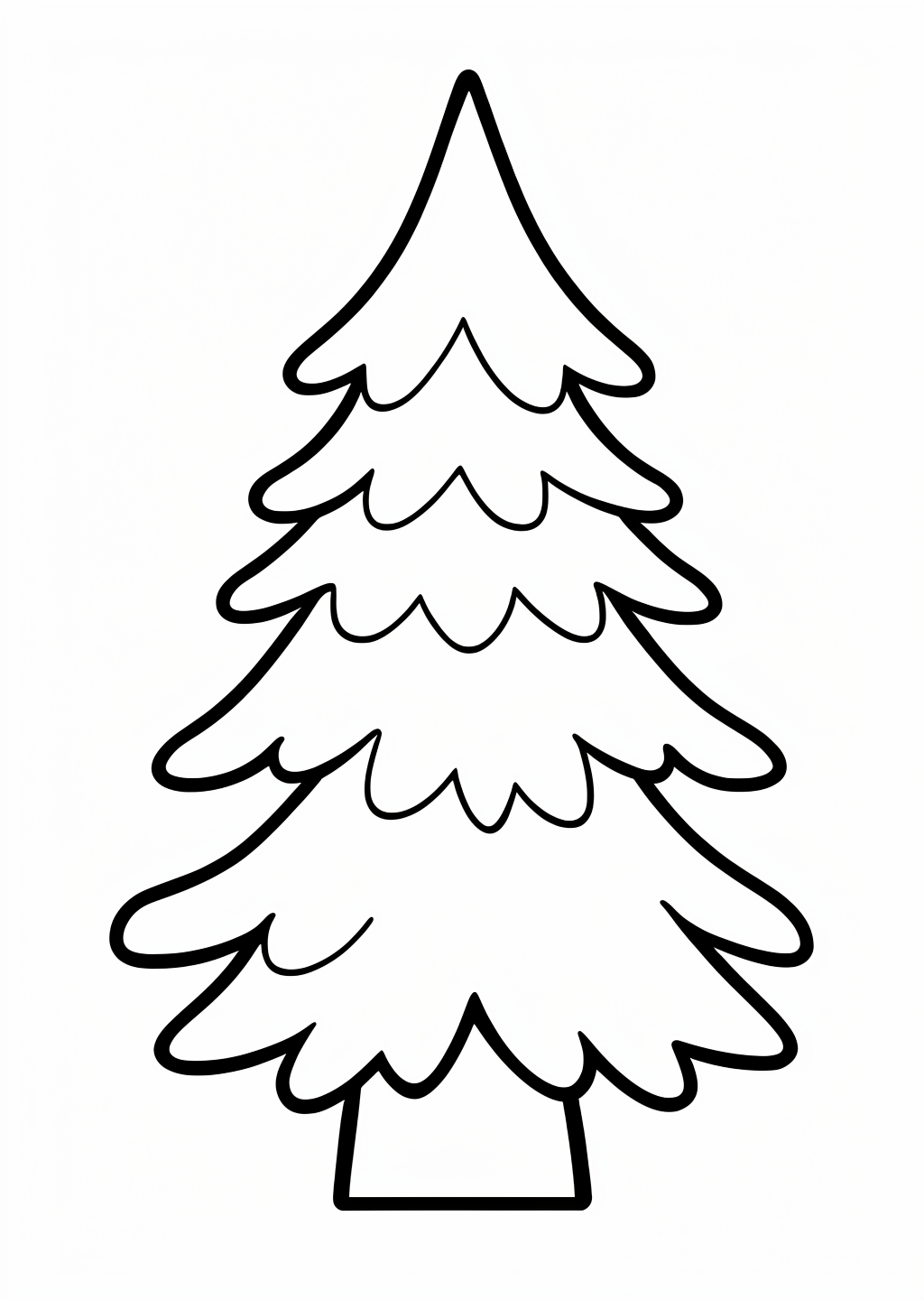Fir Tree Coloring Page – line art