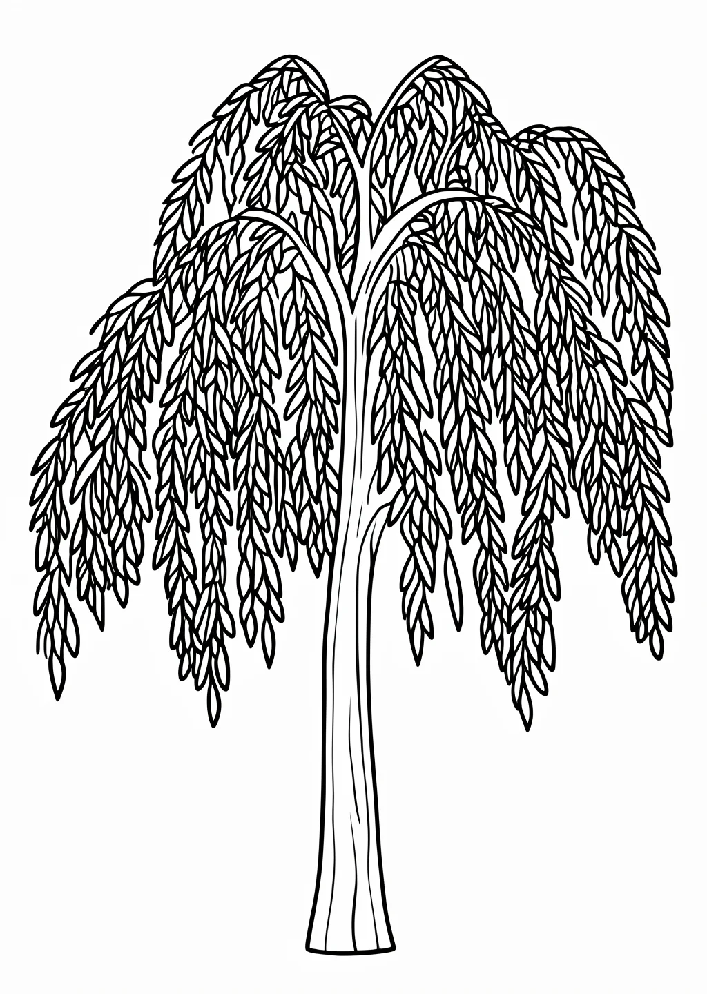 Willow Tree Coloring Page
