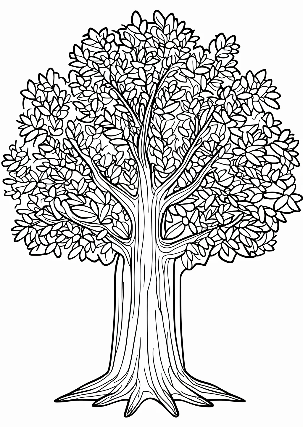 Tree Coloring Page