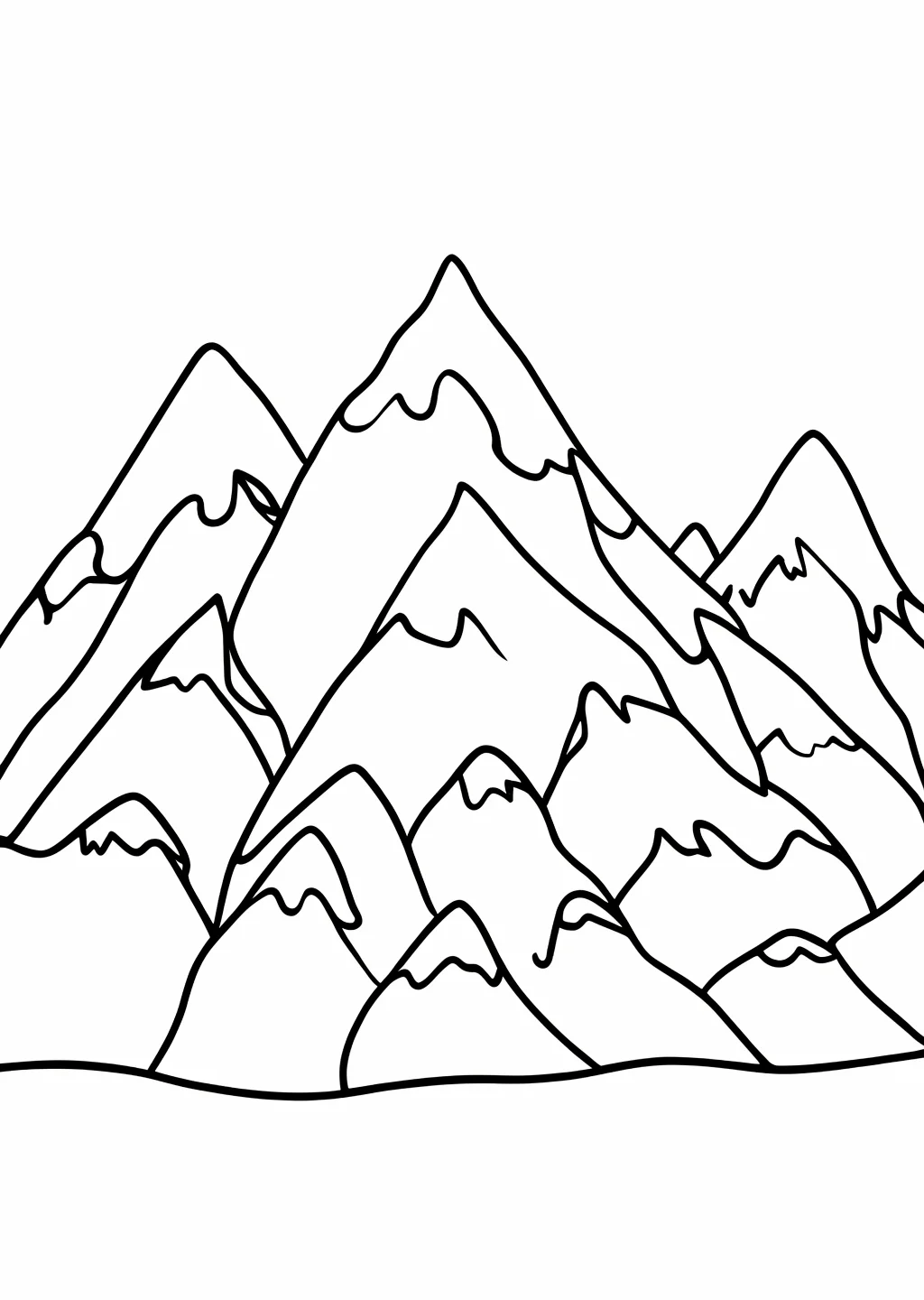 Mountain Coloring Page