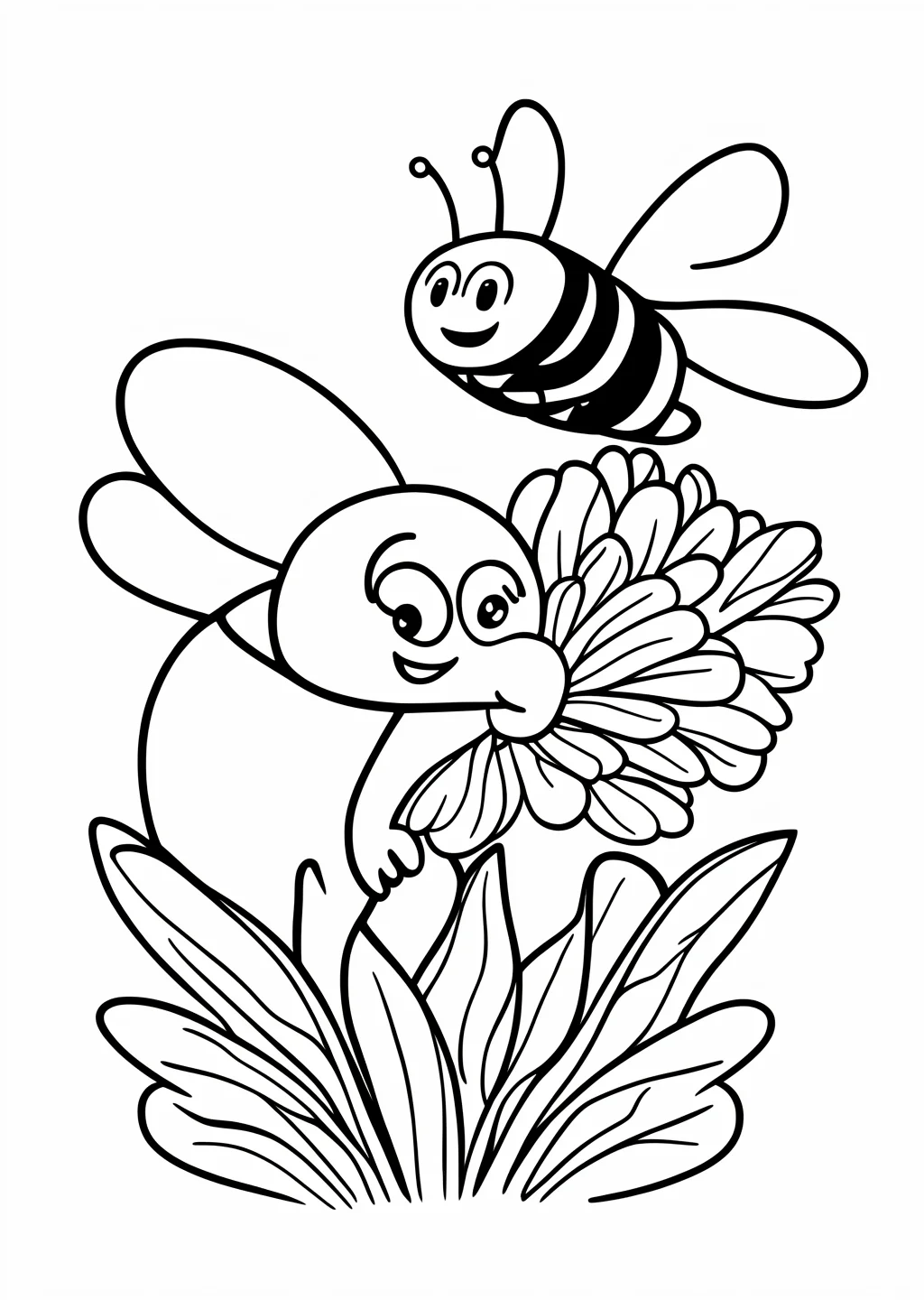 Bee Coloring Page