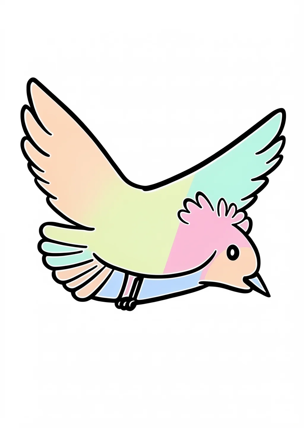 Bluebird Coloring Page – colored example