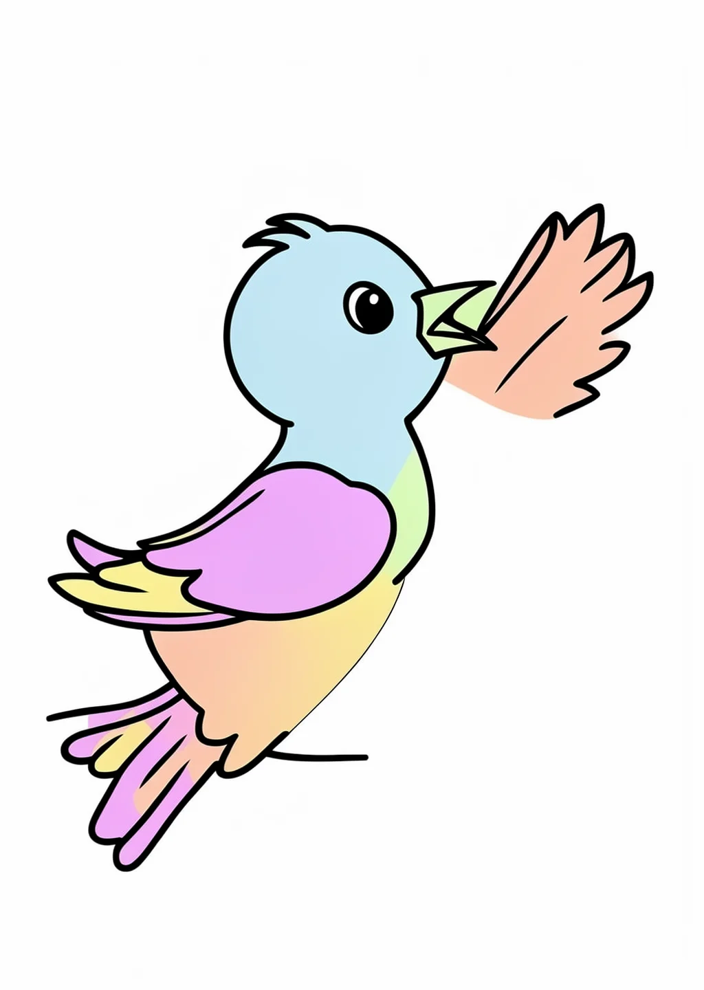Canary Coloring Page – colored example