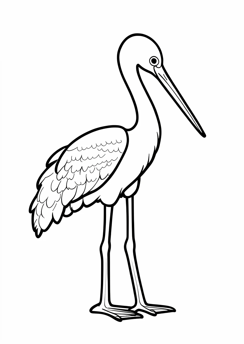 Crane Coloring Page