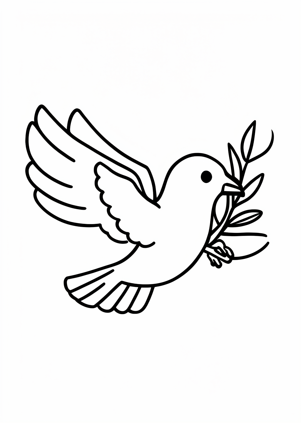 Dove Coloring Page – line art