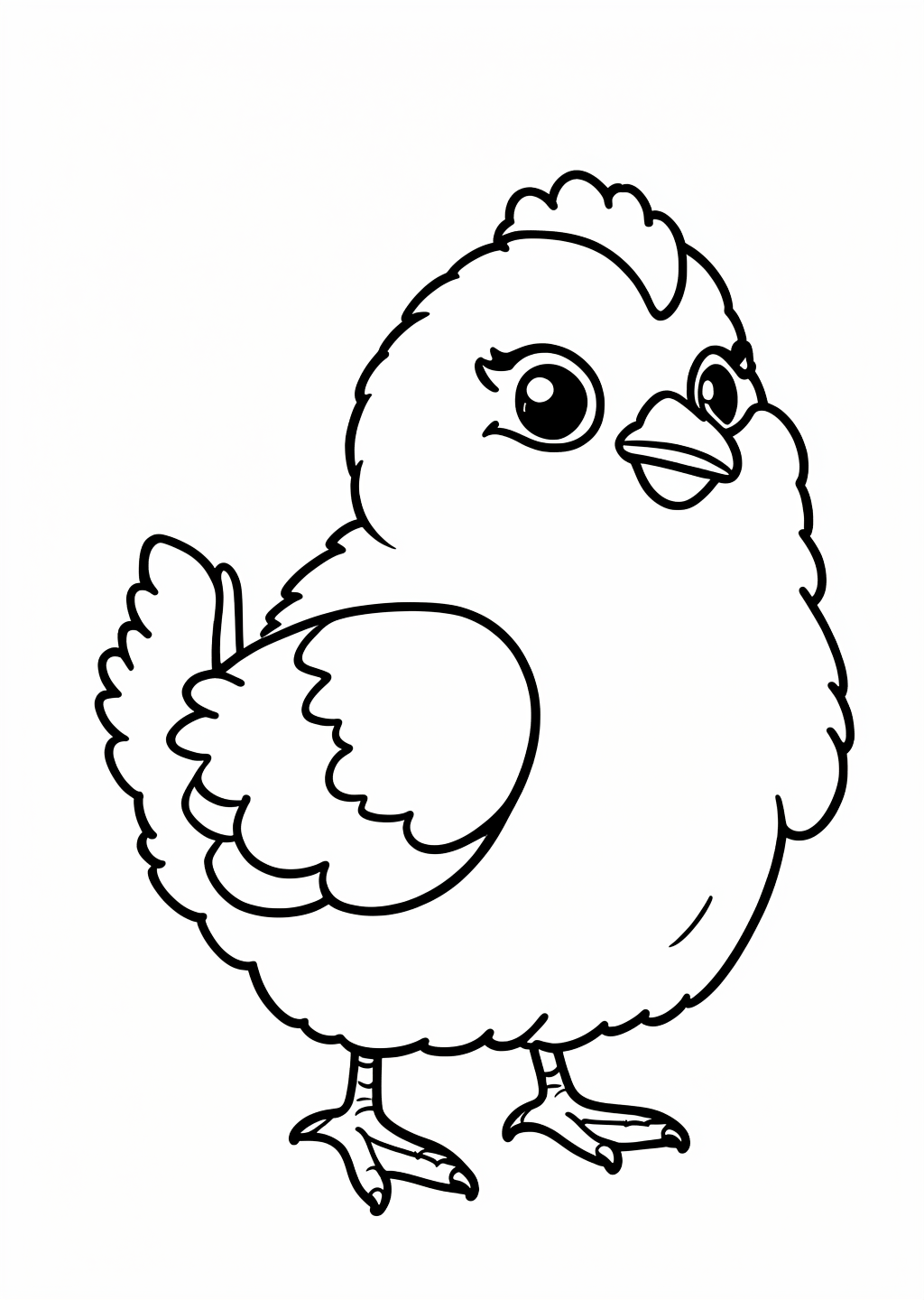 Chick Coloring Page – line art