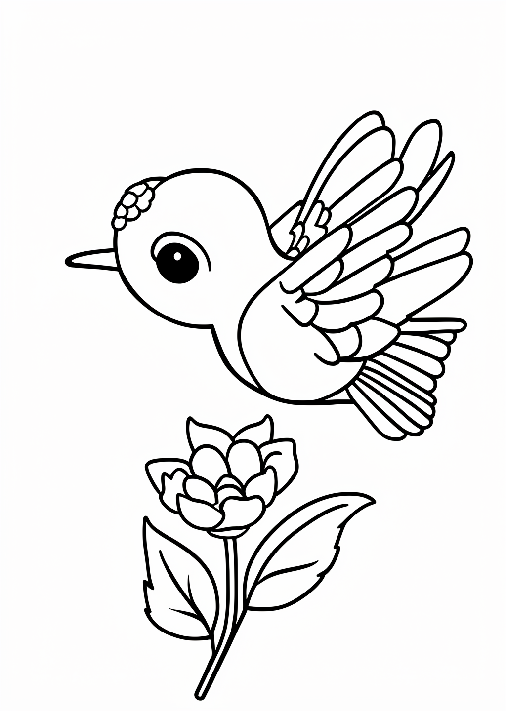 Hummingbird Coloring Page – line art