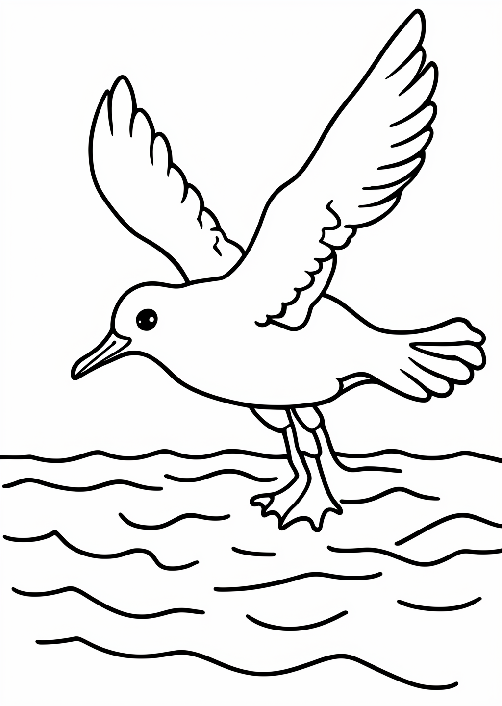 Seagull Coloring Page – line art