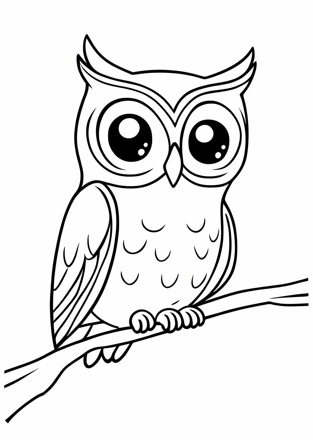 Owl Coloring Page – line art