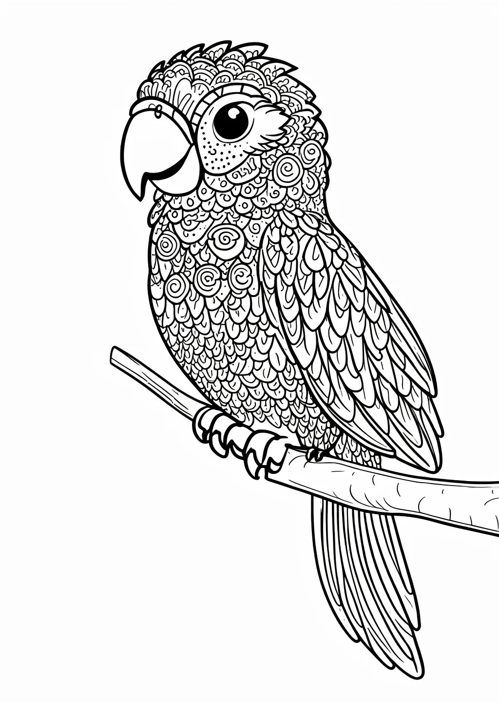 Parrot Coloring Page
