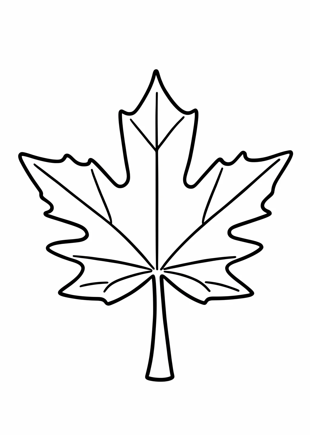 Maple Leaf Coloring Page