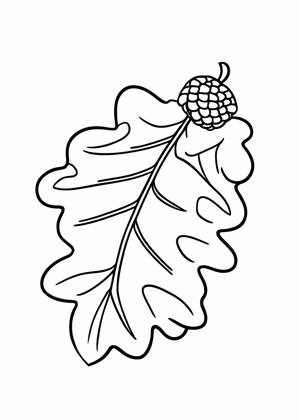 Oak Leaf Coloring Page