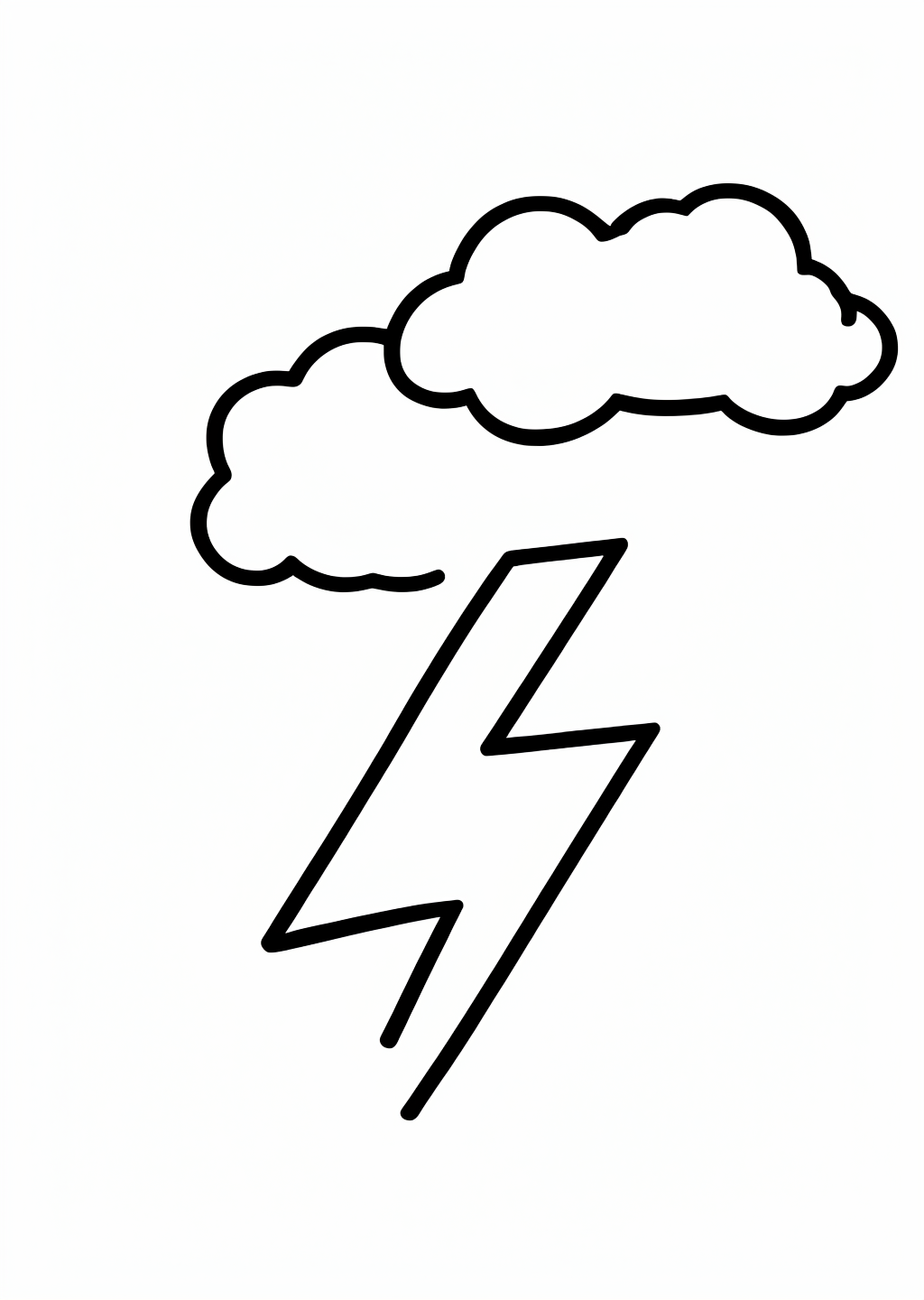 Lightning Coloring Page – line art