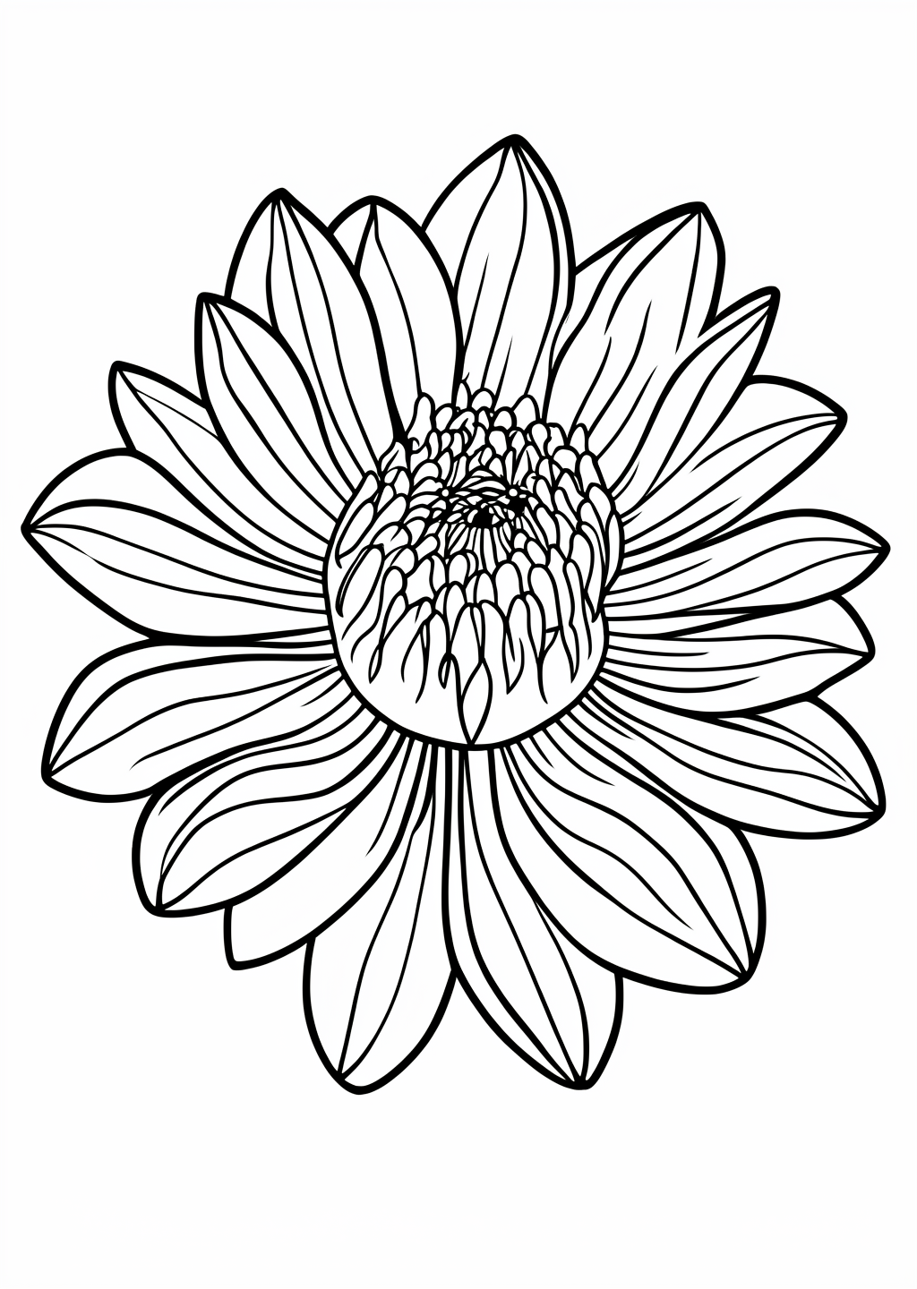 Anemone Flower Coloring Page – line art