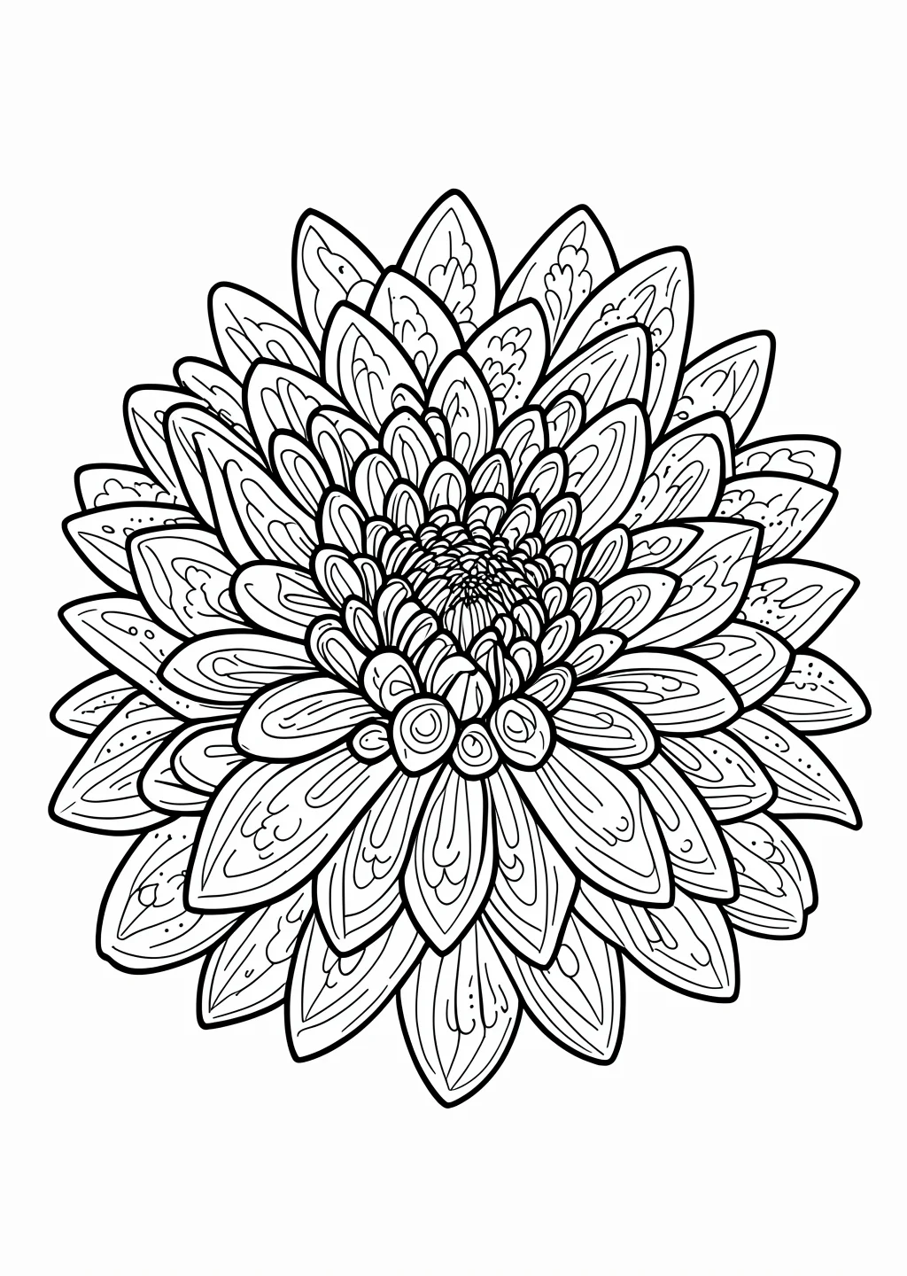 Dahlia Coloring Page