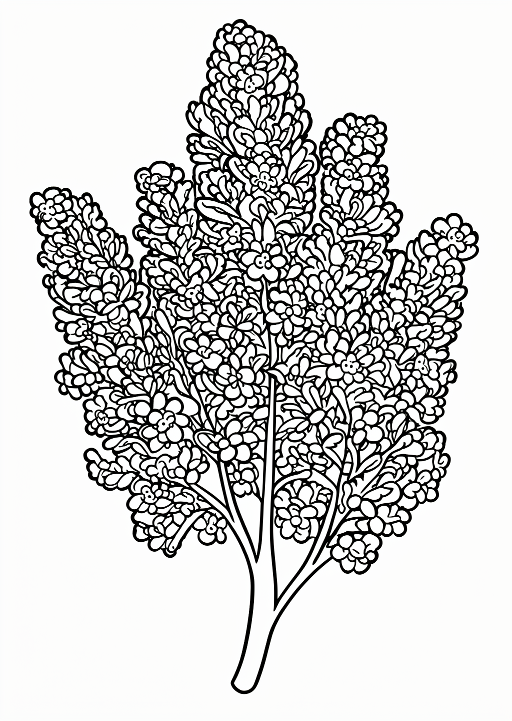 Lilac Coloring Page – line art