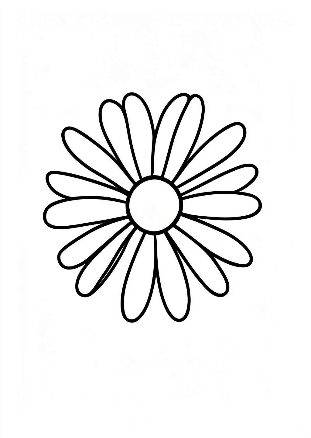Daisy Coloring Page – line art