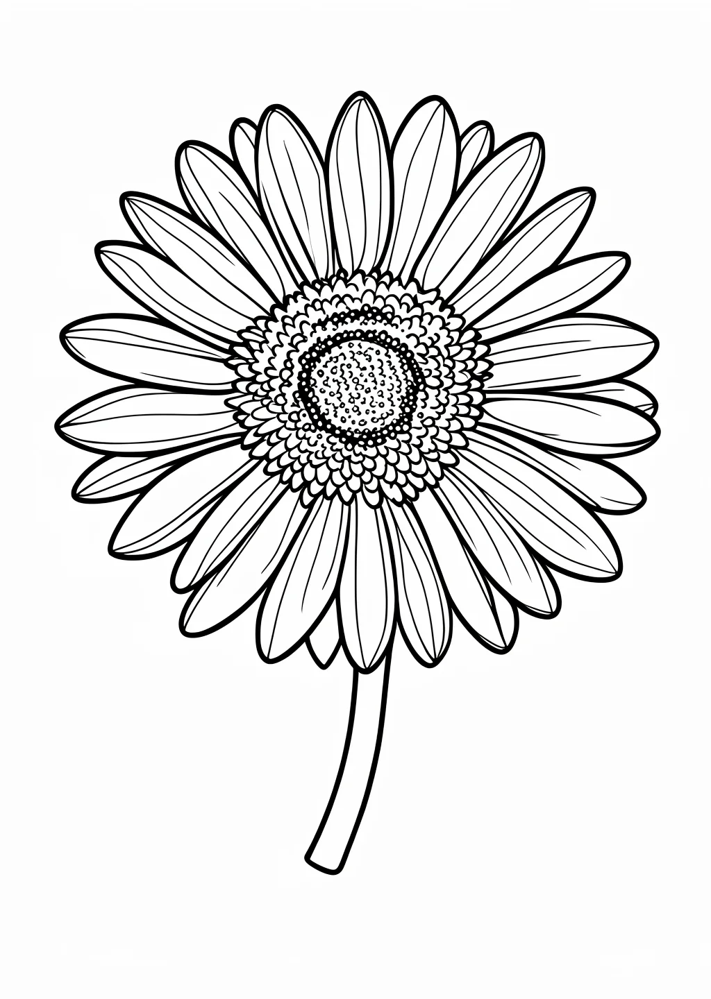 Gerbera Coloring Page