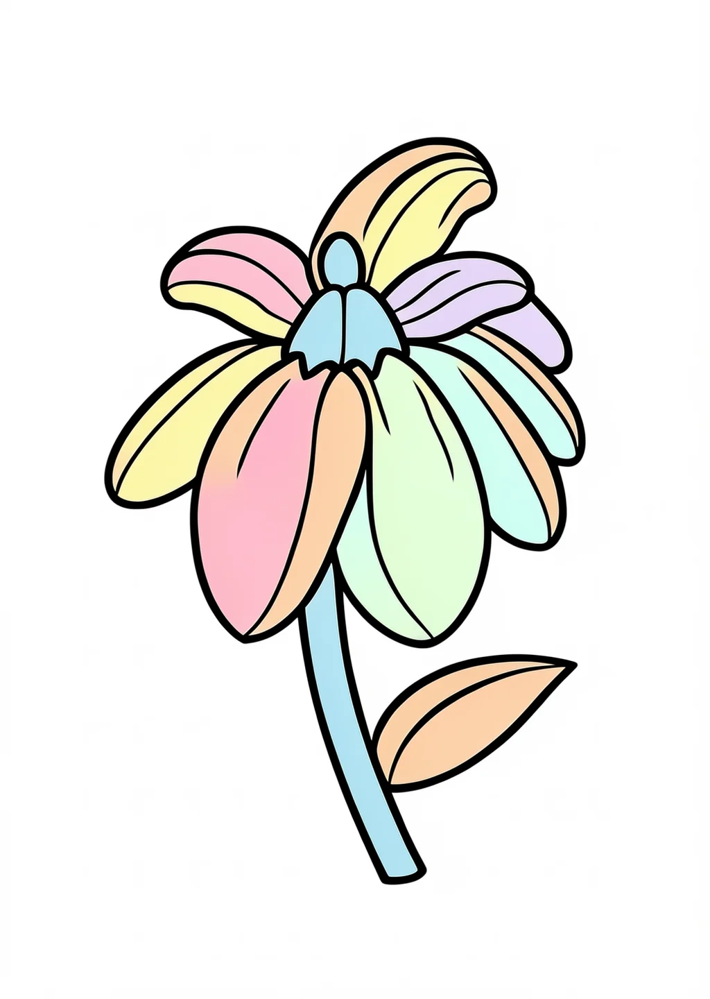Bellflower Coloring Page – colored example
