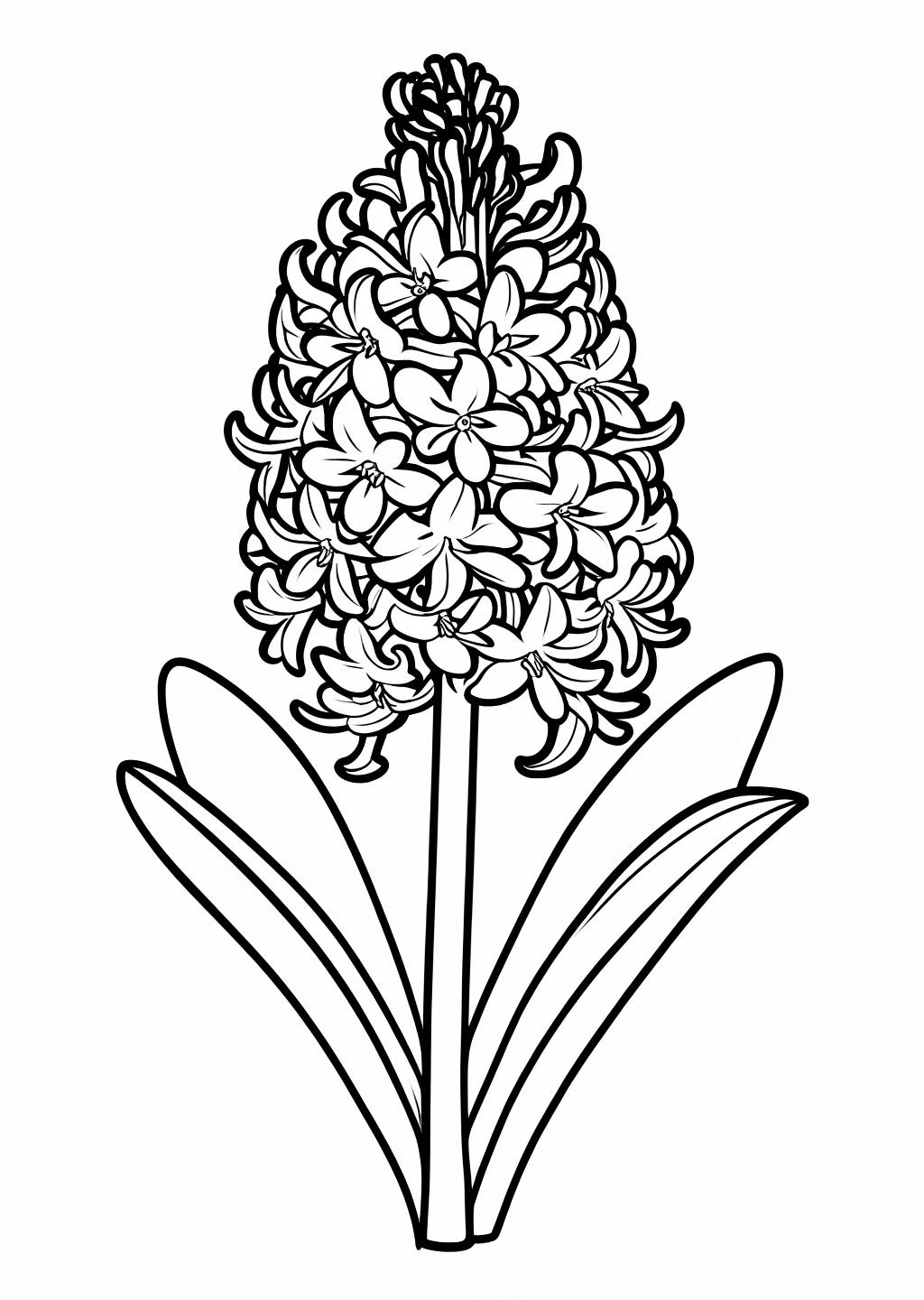 Hyacinth Coloring Page – line art