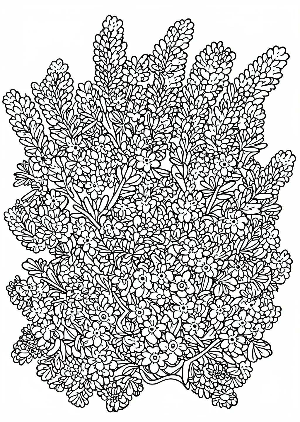 Lavender Flower Coloring Page