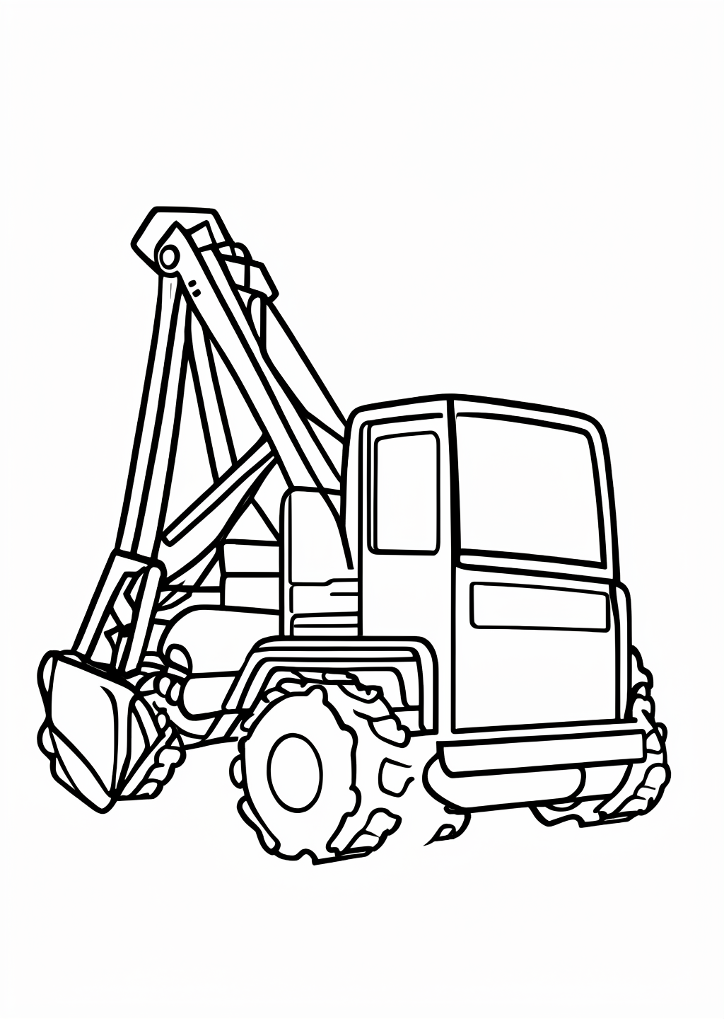 Bohrwagen Coloring Page – line art