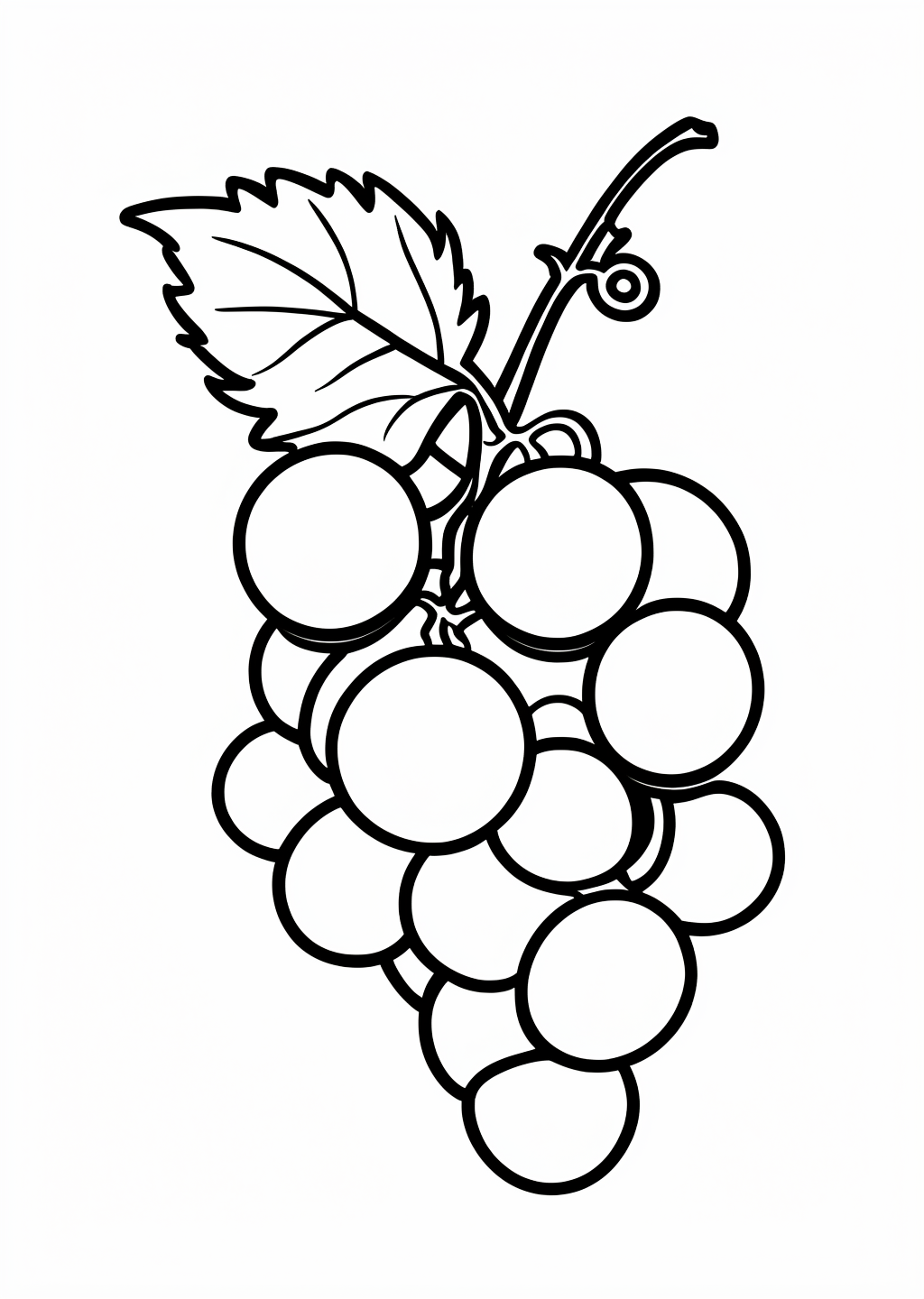 Grape Coloring Page – line art