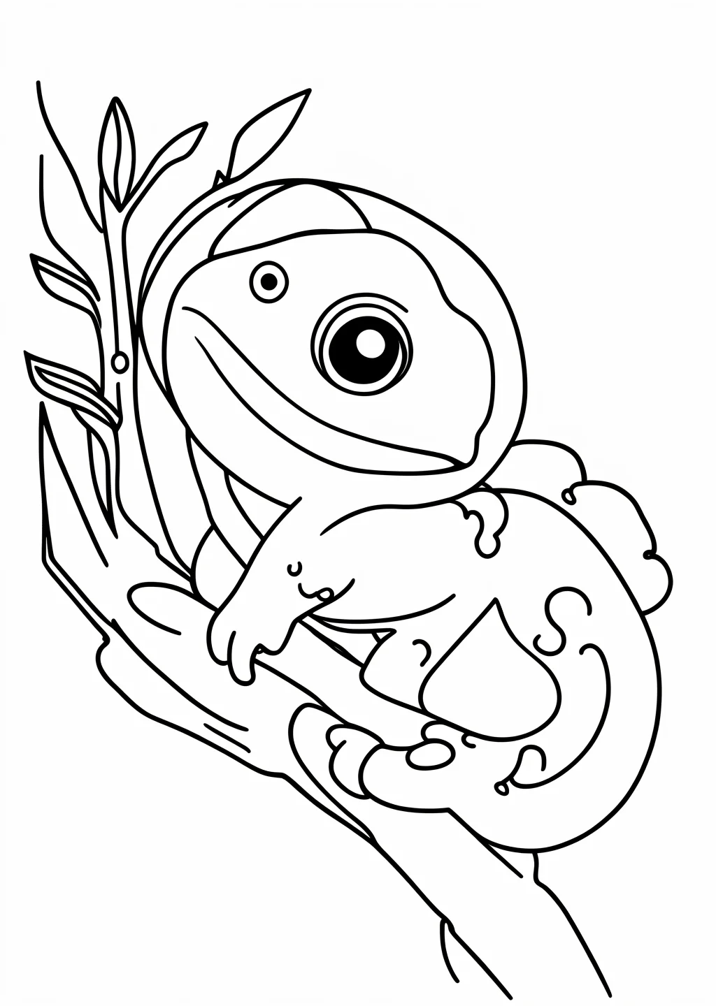 Chameleon Coloring Page